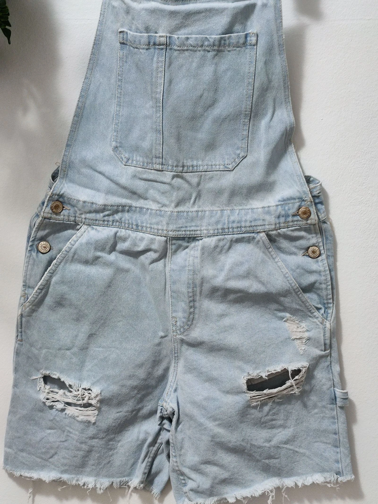 Blusa jeans curta Bershka S / Petchera jeans rasgada – photo 3